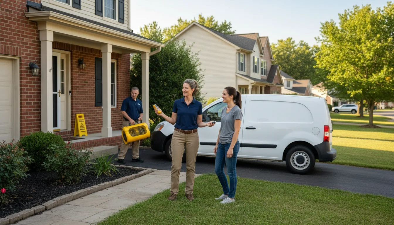 Residential water damage restoration in La Farge, WI